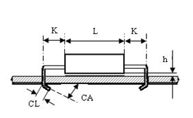 卧插元件印制板上的切铆形状