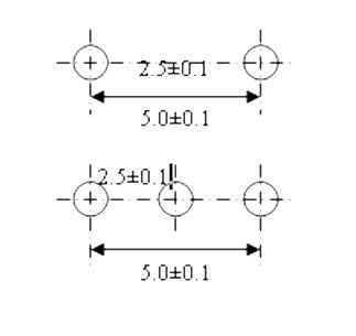 元件插孔中心连线的平行度或垂直度